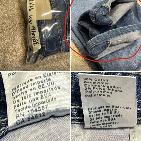 Ag Adrienne goldschmied mens the Everett slim straight jeans sz 38x27 blue jeans - Picture 12 of 12